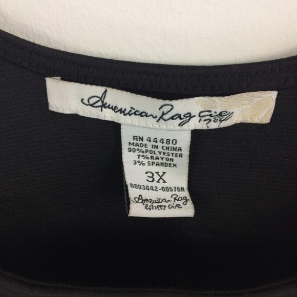 American Rag Black Peplum Dress - 3X - Picture 2 of 5